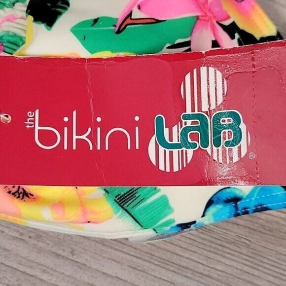 Bikini Lab Juniors' Back to Tropicali Banded Triangle Top Sz M - Picture 7 of 9